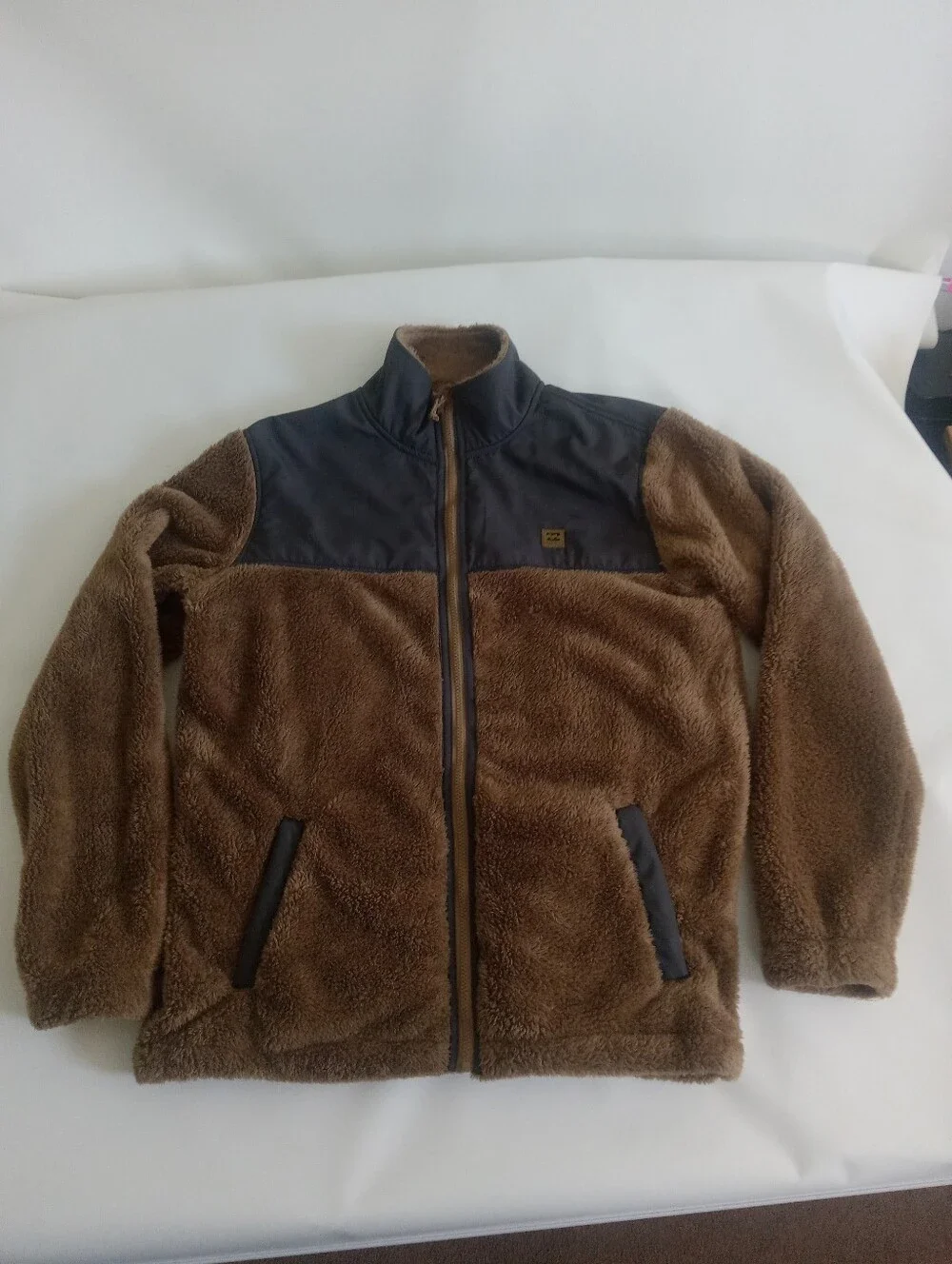 BILLABONG Adventure Division Brown Full Zip Fleece Jacket MENS SZ LARGE